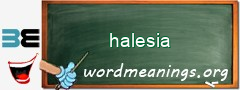 WordMeaning blackboard for halesia